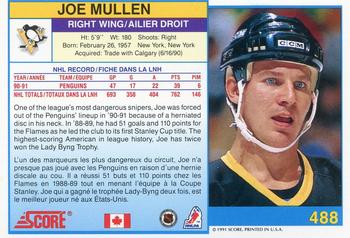 1991-92 Score Canadian Bilingual #488 Joe Mullen Back
