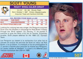 1991-92 Score Canadian Bilingual #507 Scott Young Back