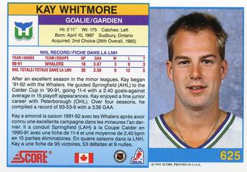 1991-92 Score Canadian Bilingual #625 Kay Whitmore Back