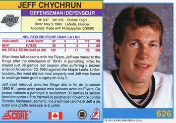1991-92 Score Canadian Bilingual #626 Jeff Chychrun Back