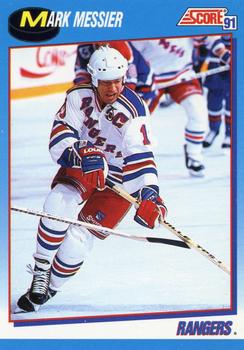 1991-92 Score Canadian Bilingual #635 Mark Messier Front