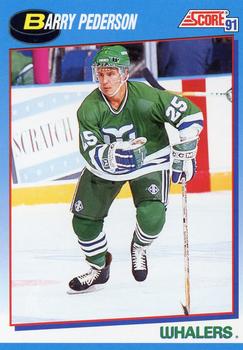 1991-92 Score Canadian Bilingual #639 Barry Pederson Front