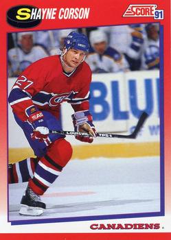 1991-92 Score Canadian Bilingual #65 Shayne Corson Front