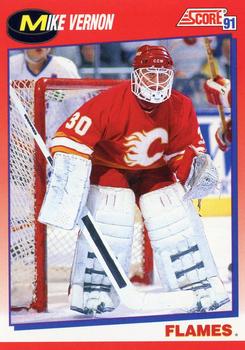 1991-92 Score Canadian Bilingual #80 Mike Vernon Front