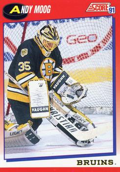 1991-92 Score Canadian Bilingual #90 Andy Moog Front