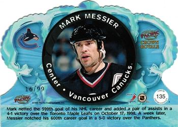 1998-99 Pacific Crown Royale - Limited Series #135 Mark Messier Back