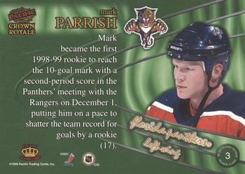 1998-99 Pacific Crown Royale - Rookie Class #3 Mark Parrish Back