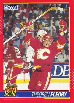1991-92 Score American - Hot Cards #7 Theoren Fleury Front