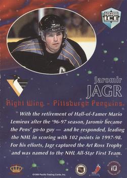 1998-99 Pacific Dynagon Ice - Adrenaline Rush Red #10 Jaromir Jagr Back
