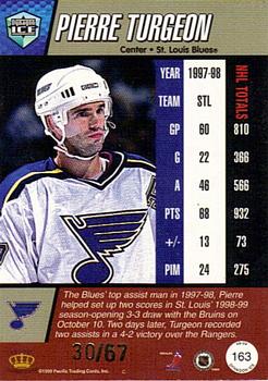 1998-99 Pacific Dynagon Ice - Blue #163 Pierre Turgeon Back