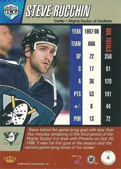 1998-99 Pacific Dynagon Ice - Red #4 Steve Rucchin Back