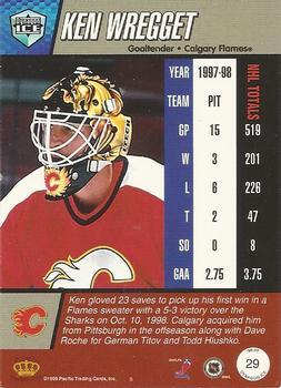 1998-99 Pacific Dynagon Ice - Red #29 Ken Wregget Back