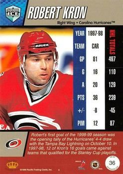 1998-99 Pacific Dynagon Ice - Red #36 Robert Kron Back