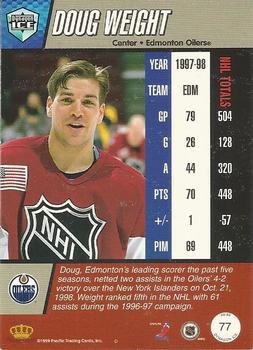 1998-99 Pacific Dynagon Ice - Red #77 Doug Weight Back