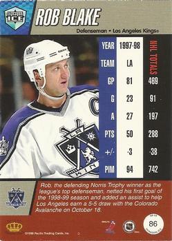 1998-99 Pacific Dynagon Ice - Red #86 Rob Blake Back