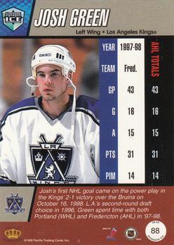 1998-99 Pacific Dynagon Ice - Red #88 Josh Green Back