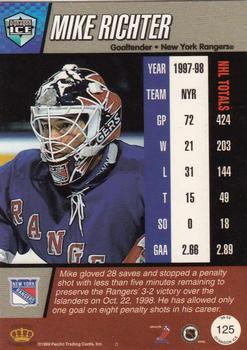 1998-99 Pacific Dynagon Ice - Red #125 Mike Richter Back