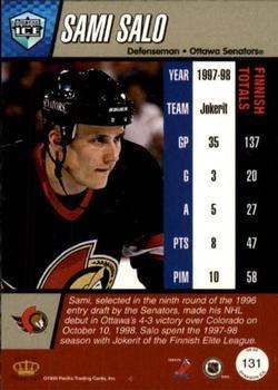 1998-99 Pacific Dynagon Ice - Red #131 Sami Salo Back