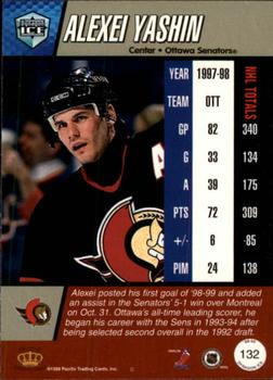 1998-99 Pacific Dynagon Ice - Red #132 Alexei Yashin Back