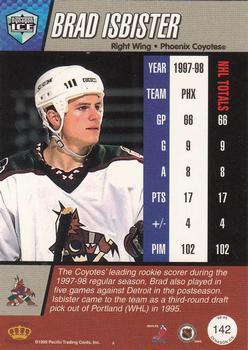 1998-99 Pacific Dynagon Ice - Red #142 Brad Isbister Back
