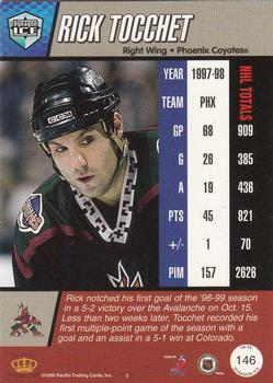 1998-99 Pacific Dynagon Ice - Red #146 Rick Tocchet Back