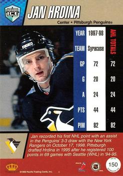 1998-99 Pacific Dynagon Ice - Red #150 Jan Hrdina Back