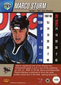 1998-99 Pacific Dynagon Ice - Red #169 Marco Sturm Back