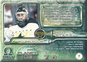 1998-99 Pacific Omega - Planet Ice #7 Ed Belfour Back