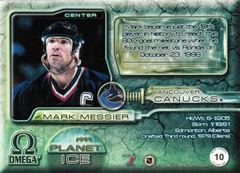 1998-99 Pacific Omega - Planet Ice #10 Mark Messier Back