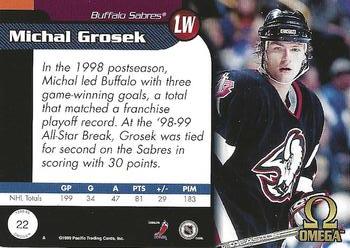 1998-99 Pacific Omega - Red #22 Michal Grosek Back
