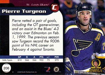 1998-99 Pacific Omega - Red #206 Pierre Turgeon Back