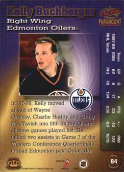 1998-99 Pacific Paramount - Copper #84 Kelly Buchberger Back