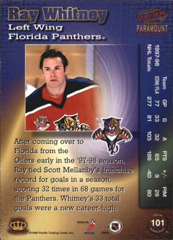 1998-99 Pacific Paramount - Copper #101 Ray Whitney Back