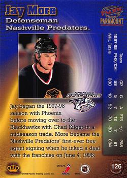 1998-99 Pacific Paramount - Copper #126 Jay More Back