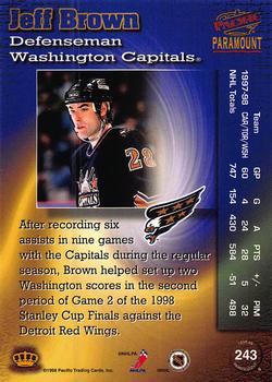 1998-99 Pacific Paramount - Copper #243 Jeff Brown Back