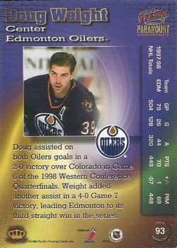 1998-99 Pacific Paramount - Emerald #93 Doug Weight Back