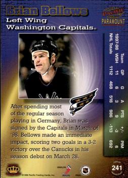 1998-99 Pacific Paramount - Emerald #241 Brian Bellows Back