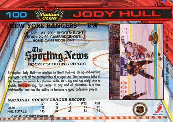 1991-92 Stadium Club #100 Jody Hull Back