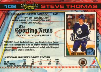 1991-92 Stadium Club #109 Steve Thomas Back