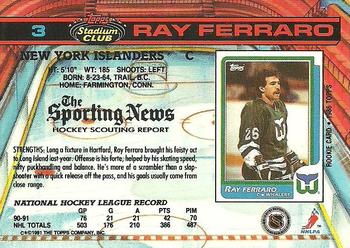 1991-92 Stadium Club #3 Ray Ferraro Back