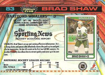 1991-92 Stadium Club #83 Brad Shaw Back