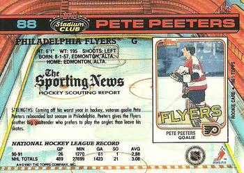 1991-92 Stadium Club #88 Pete Peeters Back