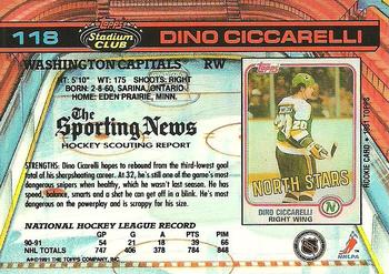 1991-92 Stadium Club #118 Dino Ciccarelli Back