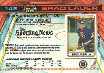 1991-92 Stadium Club #142 Brad Lauer Back