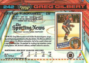 1991-92 Stadium Club #242 Greg Gilbert Back