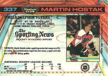 1991-92 Stadium Club #337 Martin Hostak Back