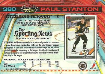 1991-92 Stadium Club #380 Paul Stanton Back