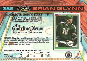 1991-92 Stadium Club #388 Brian Glynn Back