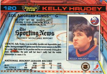 1991-92 Stadium Club #120 Kelly Hrudey Back