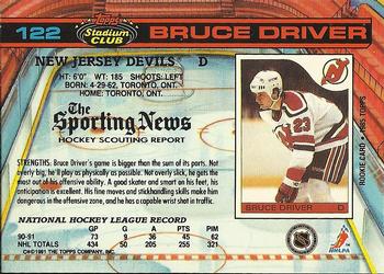 1991-92 Stadium Club #122 Bruce Driver Back